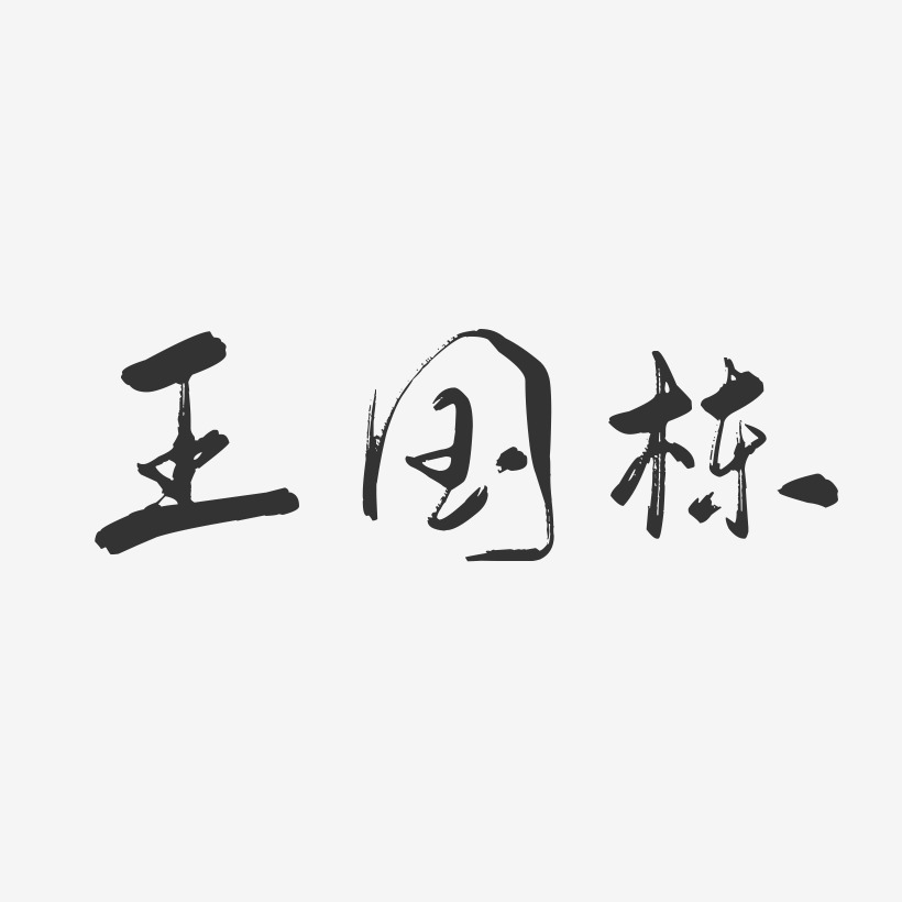 王国栋-行云飞白字体签名设计