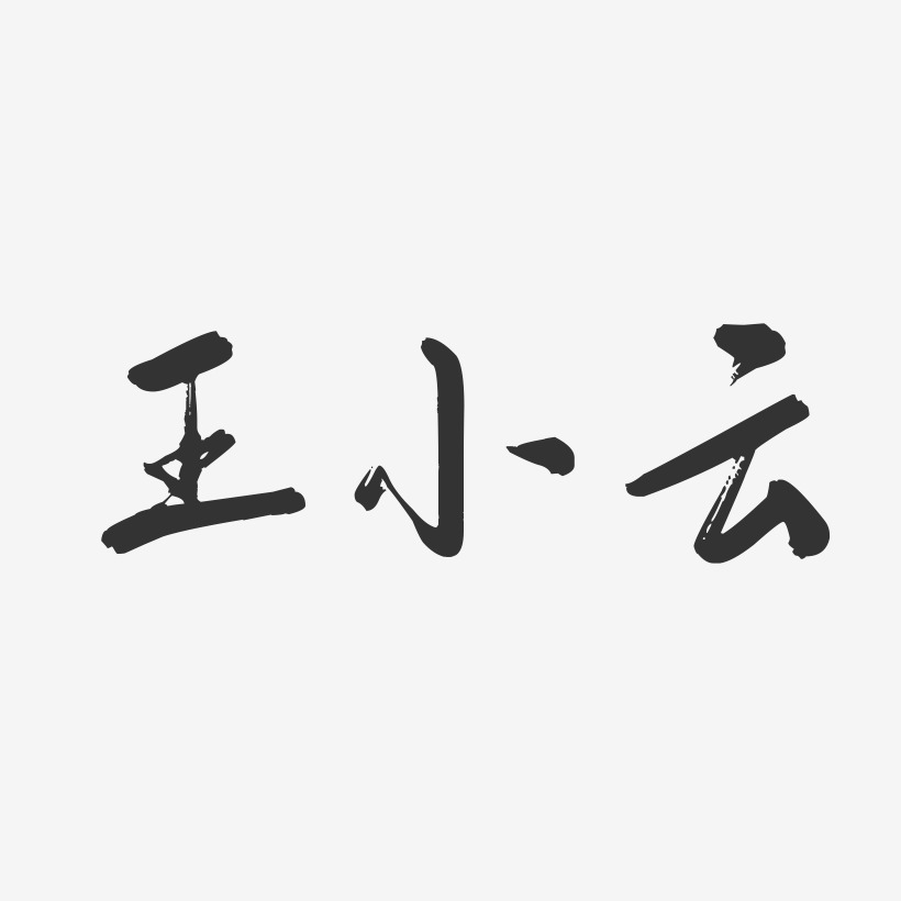 王小云-行云飞白字体签名设计