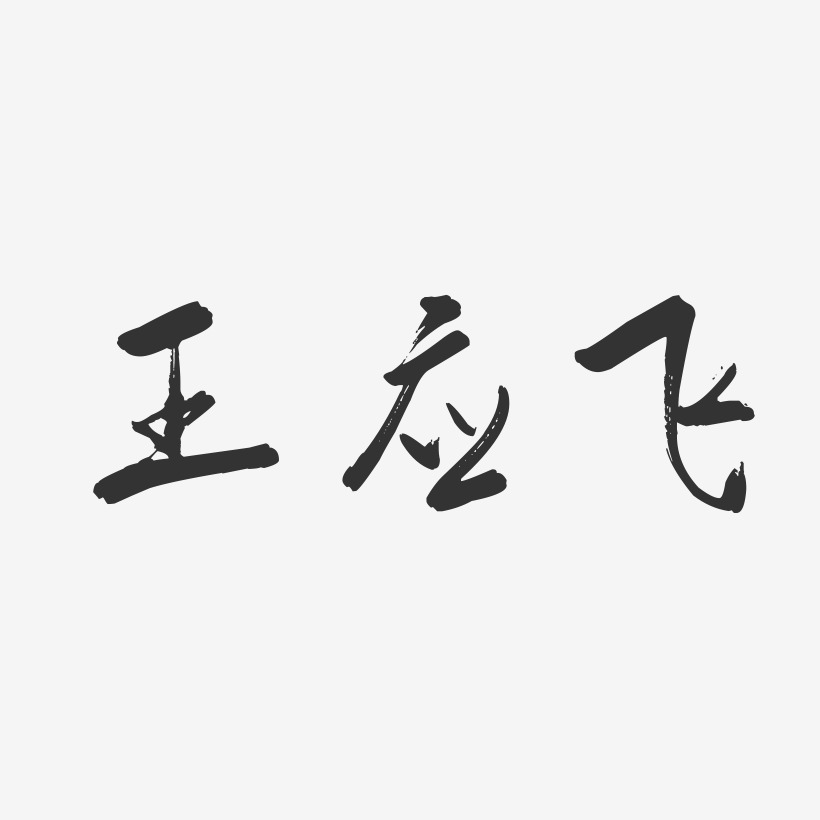 王应飞-行云飞白字体签名设计