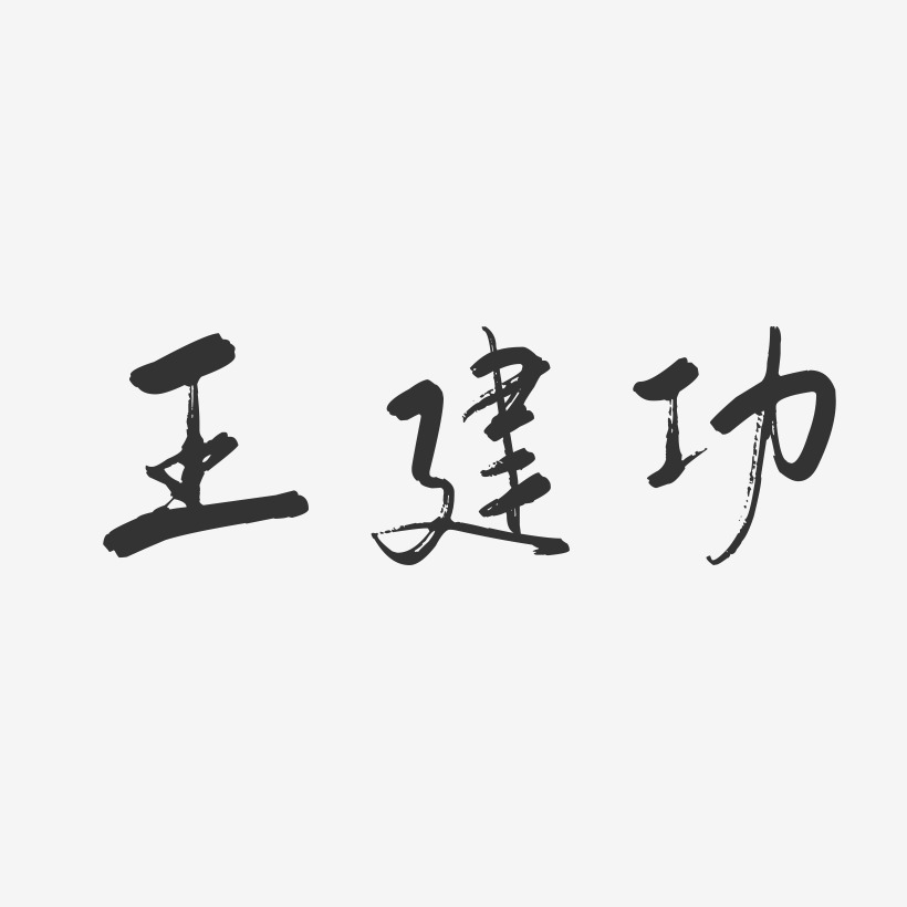 王建功-行云飞白字体签名设计