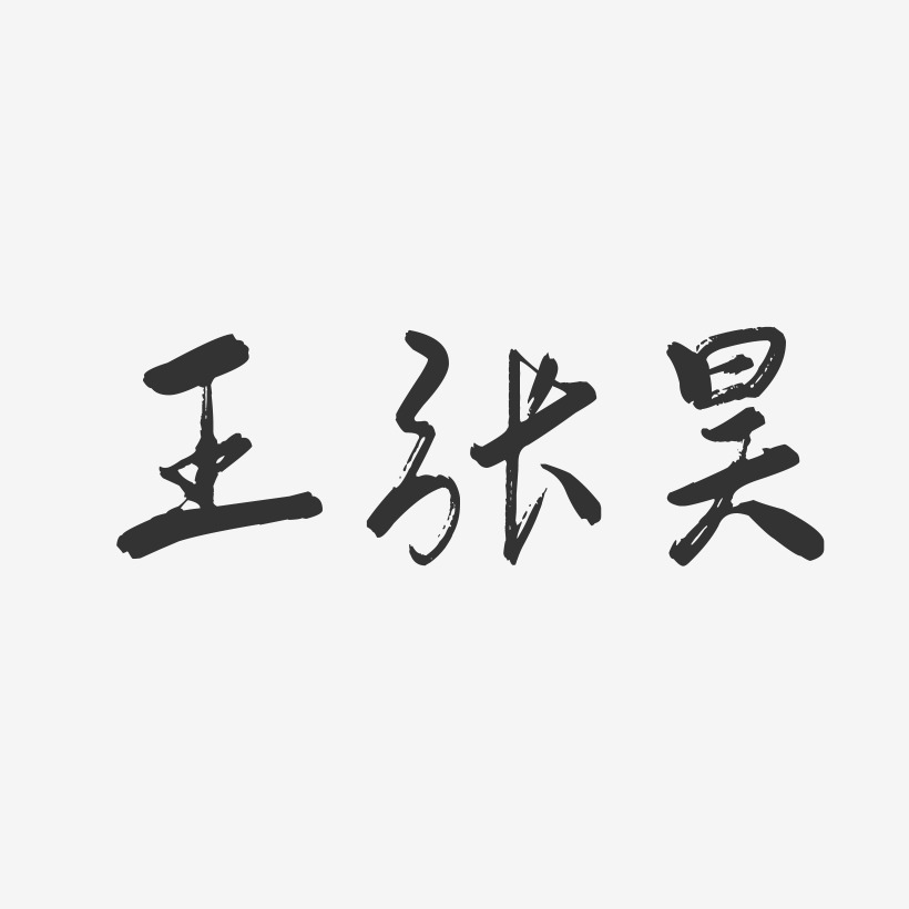 王张昊-行云飞白字体签名设计