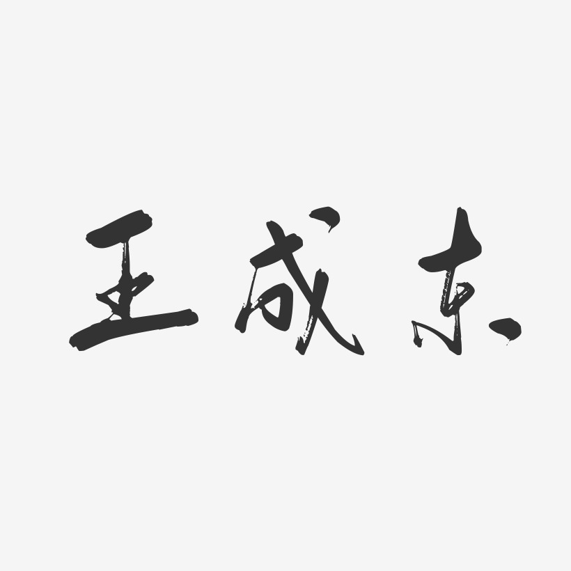 王成东-行云飞白字体签名设计