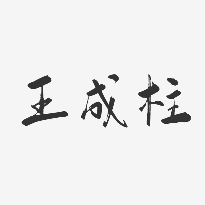 王成柱-行云飞白字体签名设计