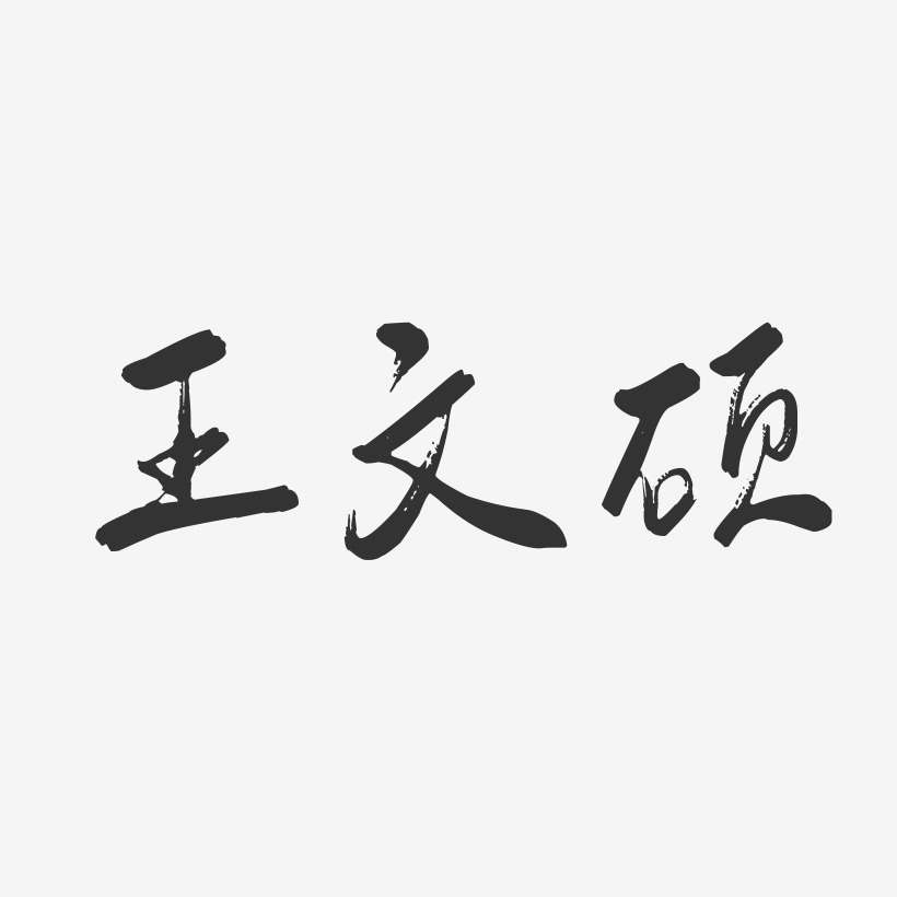 王文硕-行云飞白字体签名设计