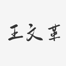 王文革-行云飞白字体签名设计