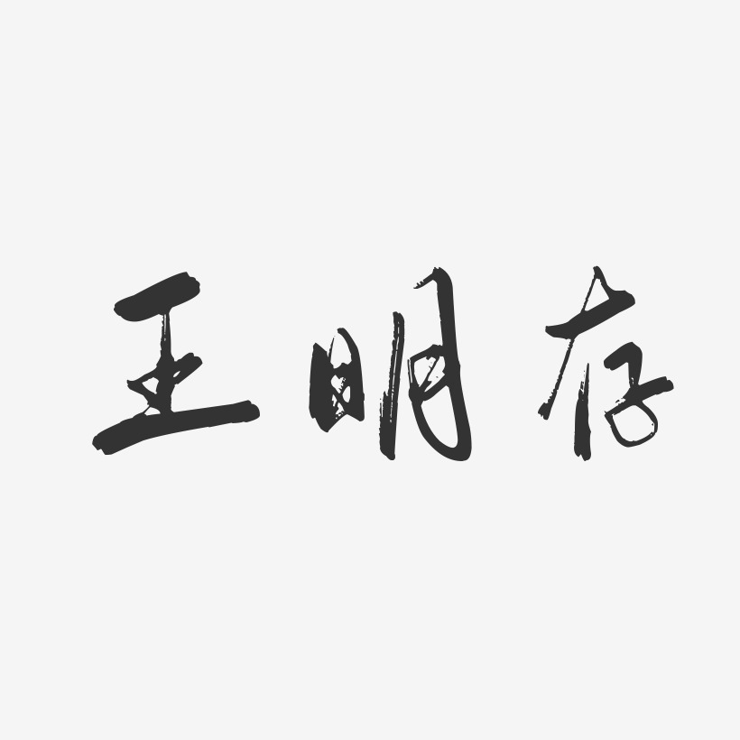 王明存-行云飞白字体签名设计