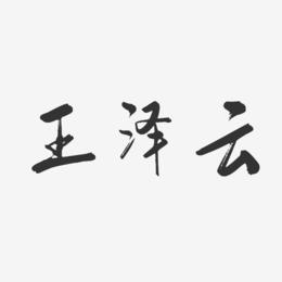 王泽云-行云飞白字体签名设计