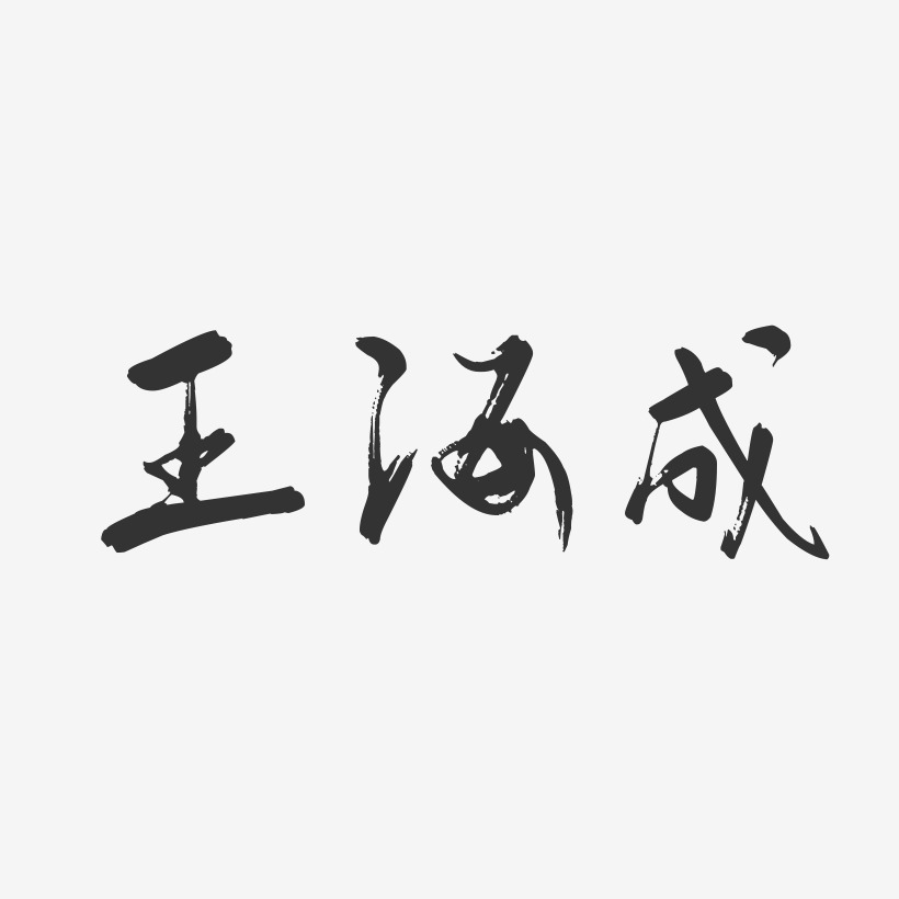 王海成-行云飞白字体签名设计