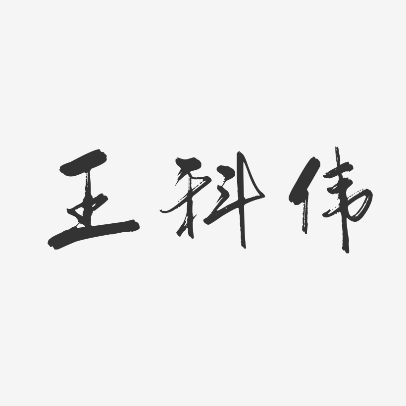 王科伟-行云飞白字体签名设计