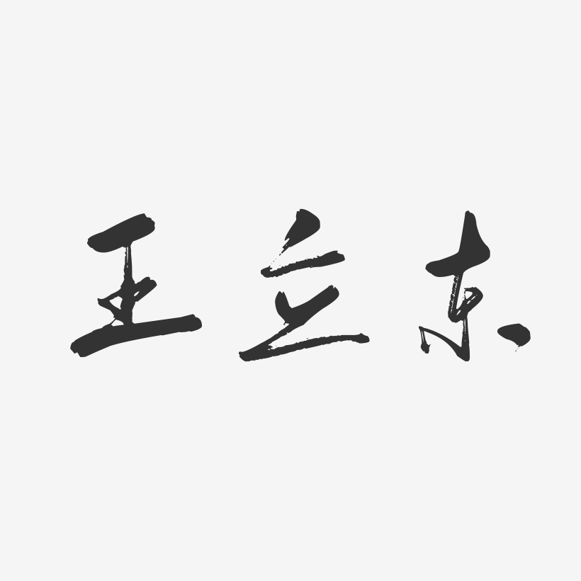 王立东-行云飞白字体签名设计