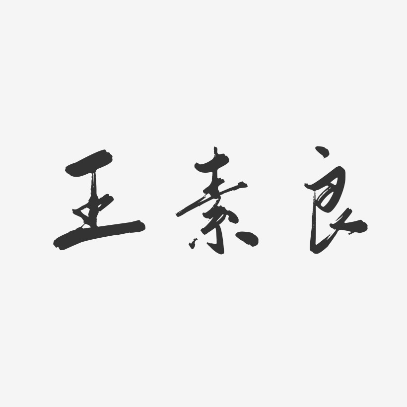 王素良-行云飞白字体签名设计