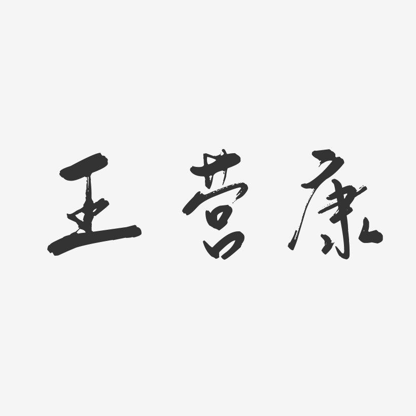 王营康-行云飞白字体签名设计