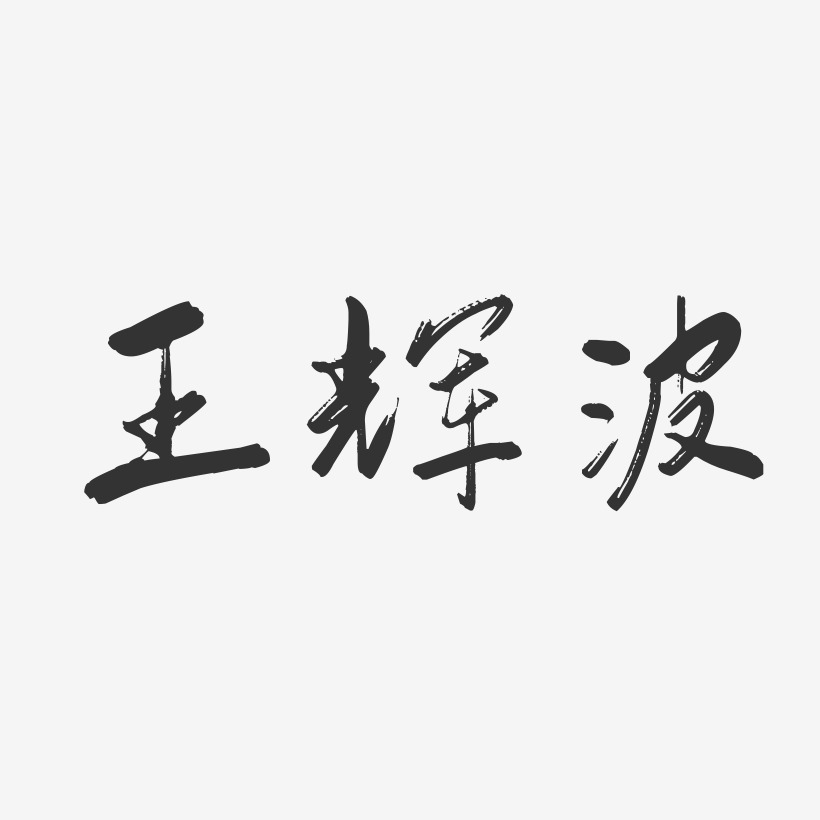 王辉波-行云飞白字体签名设计