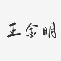 王金明-行云飞白字体签名设计