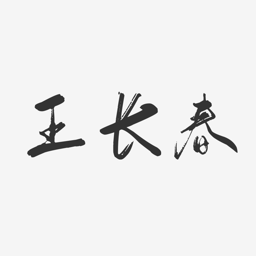 王长春-行云飞白字体签名设计
