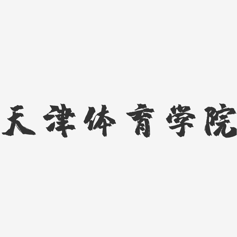 天津体育学院-镇魂手书字体设计