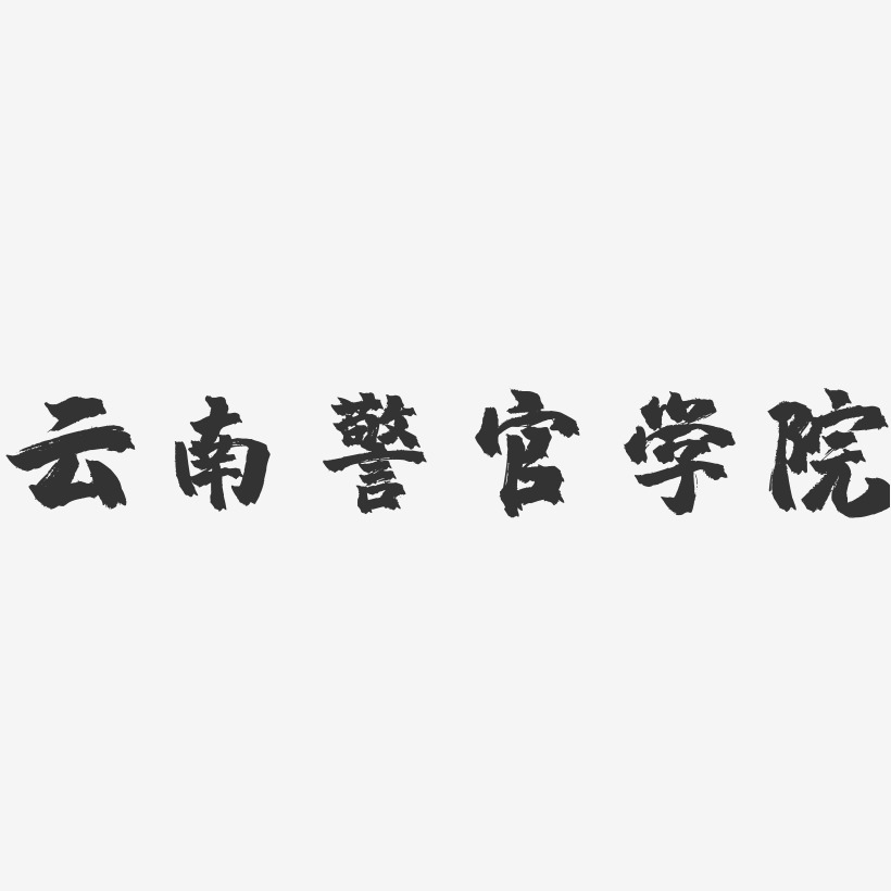 云南警官学院-镇魂手书字体设计