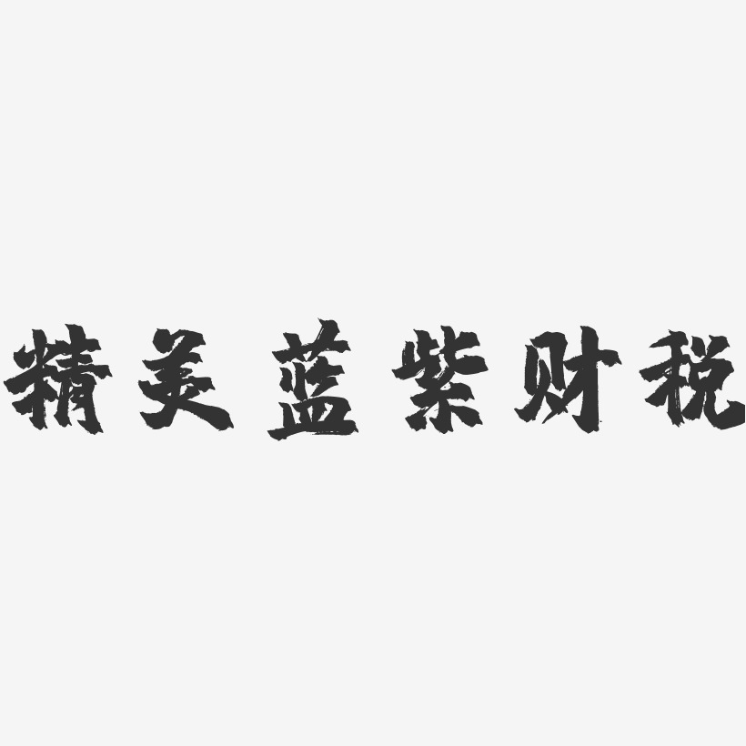 精美蓝紫财税-镇魂手书艺术字体