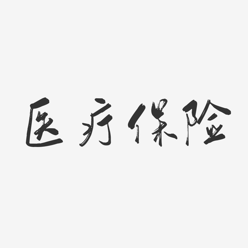 医疗保险-行云飞白字体设计