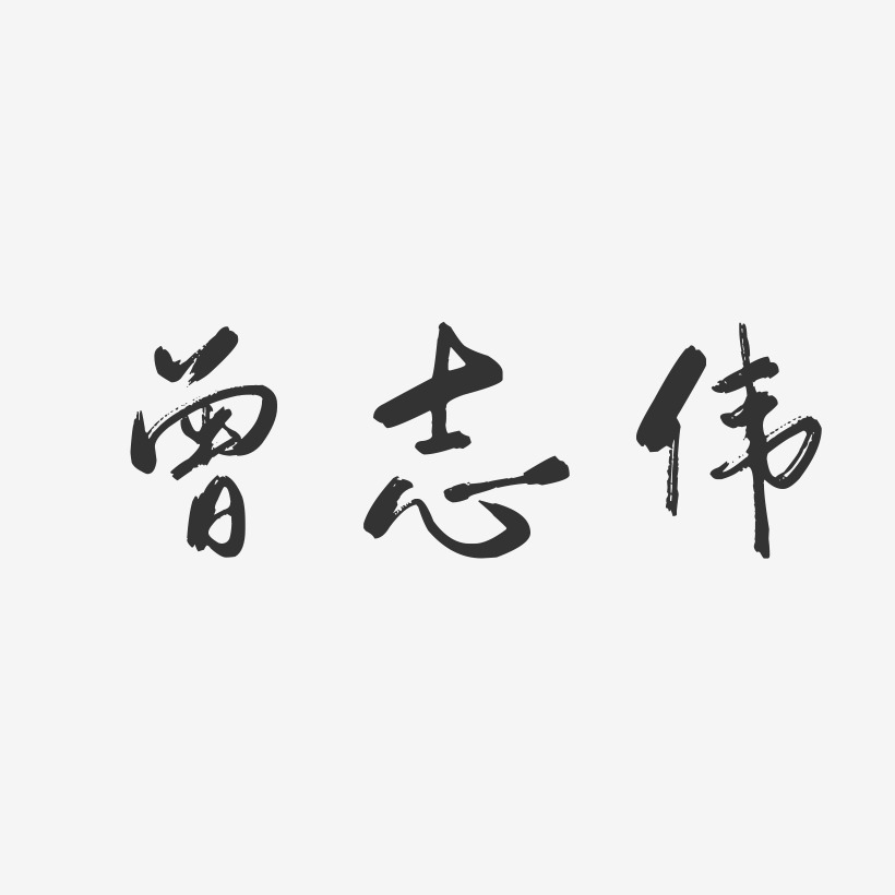 曾志伟-行云飞白字体签名设计
