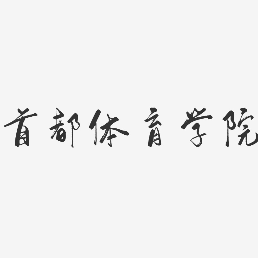 首都体育学院-行云飞白字体设计