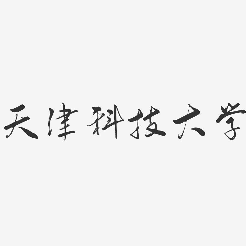 天津科技大学-行云飞白字体设计