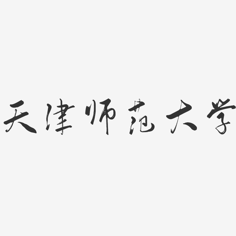 天津师范大学-行云飞白字体设计