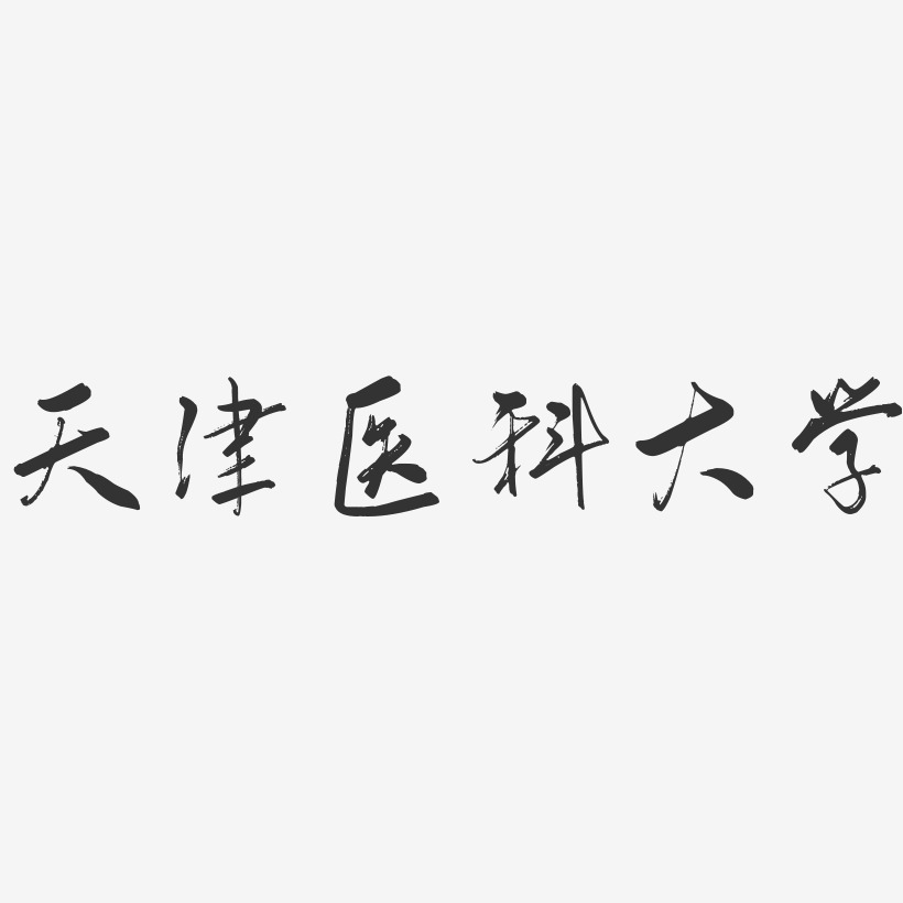 天津医科大学-行云飞白字体设计