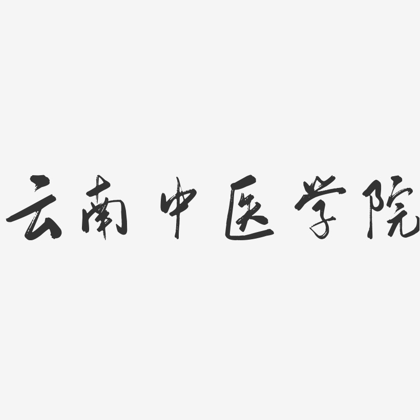 云南中医学院-行云飞白字体设计