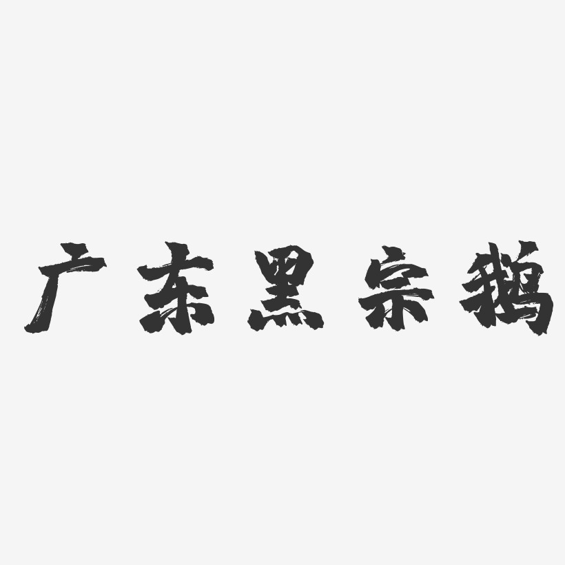 广东黑宗鹅-镇魂手书字体设计