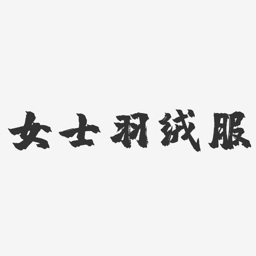 女士羽绒服-镇魂手书艺术字体