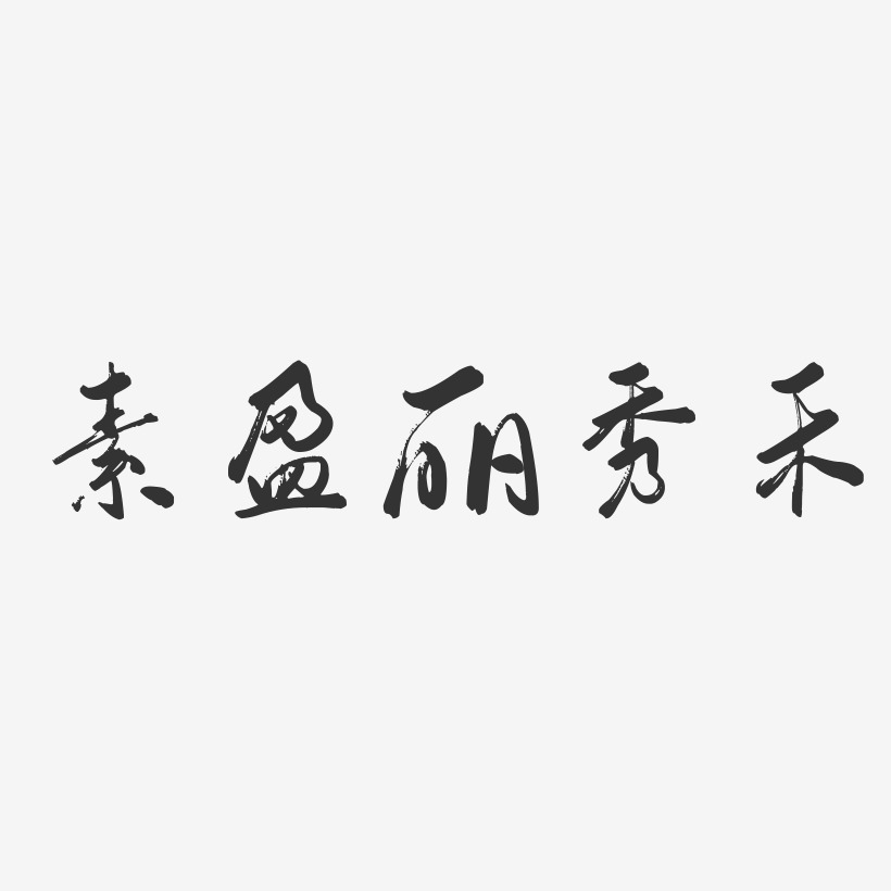 素盈丽秀禾-行云飞白体艺术字体