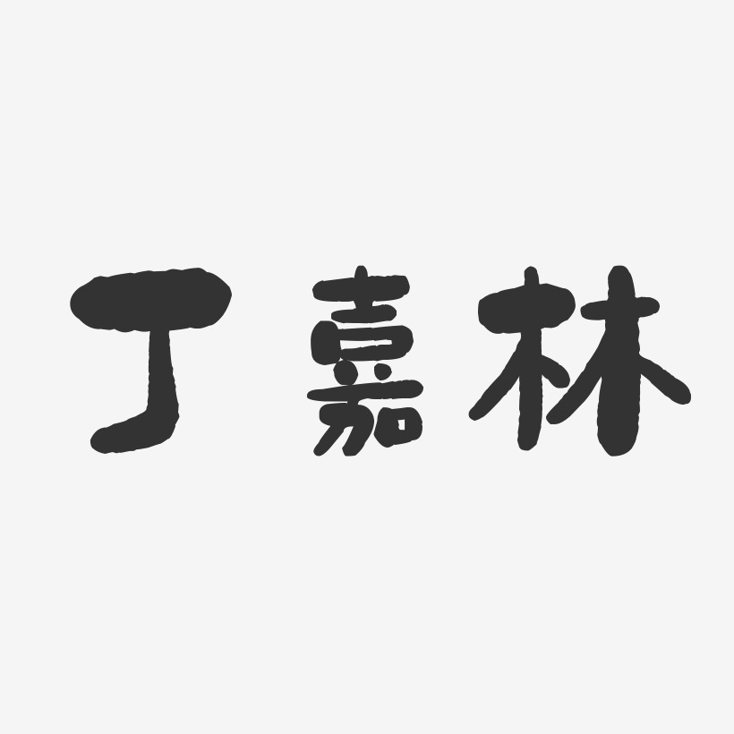 丁嘉林-石头体字体艺术签名