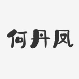 何丹凤-石头体字体艺术签名