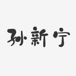 孙新宁-石头体字体签名设计