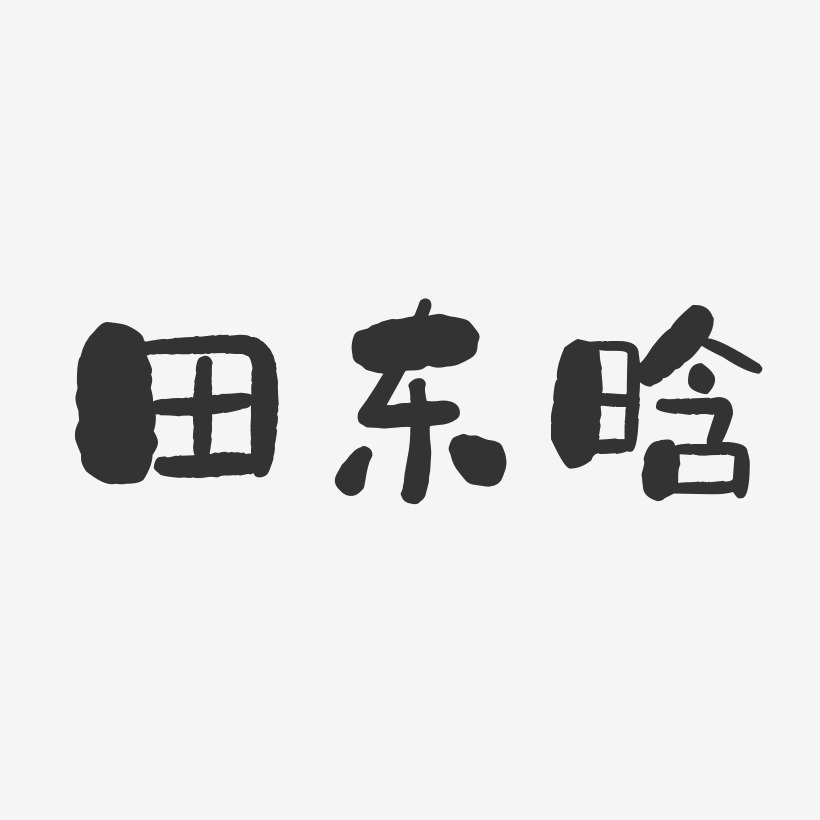 田东晗-石头体字体签名设计