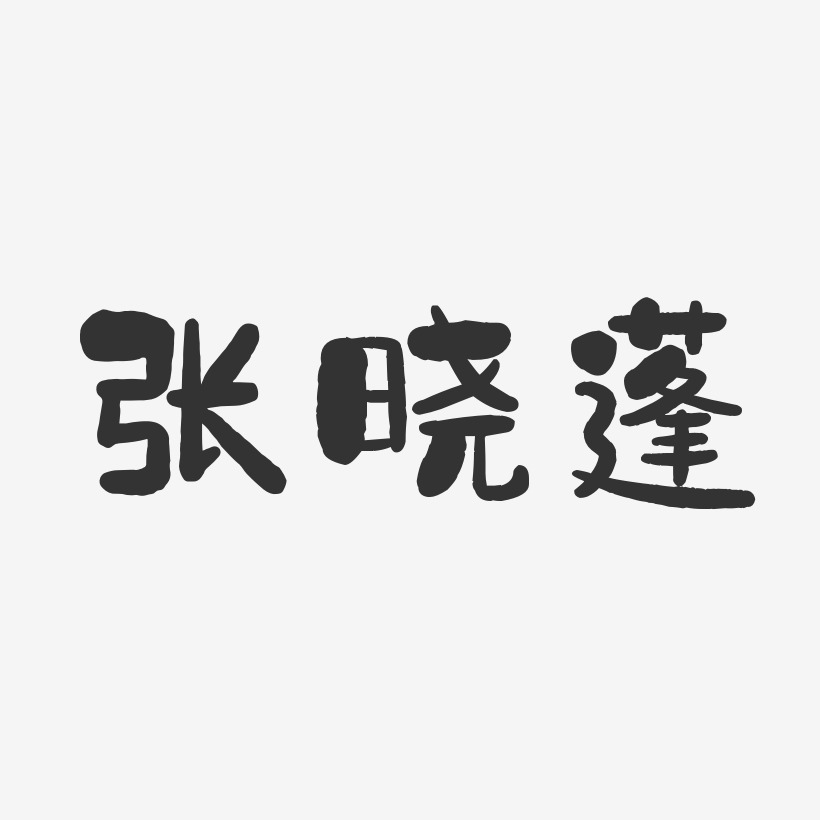 张晓蓬-石头体字体艺术签名