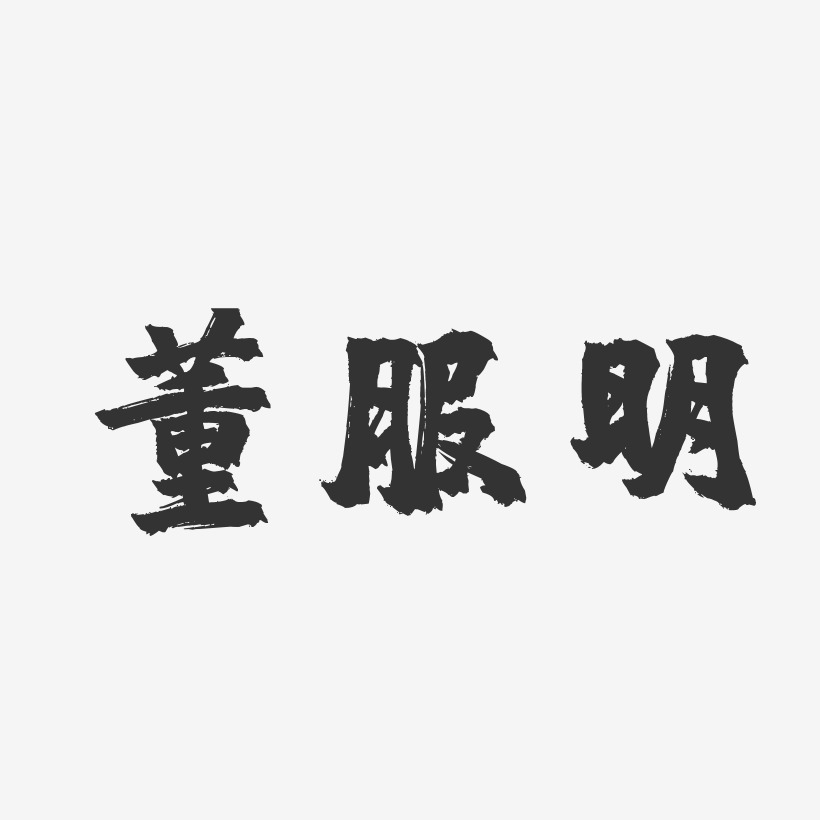 董服明-镇魂手书字体签名设计