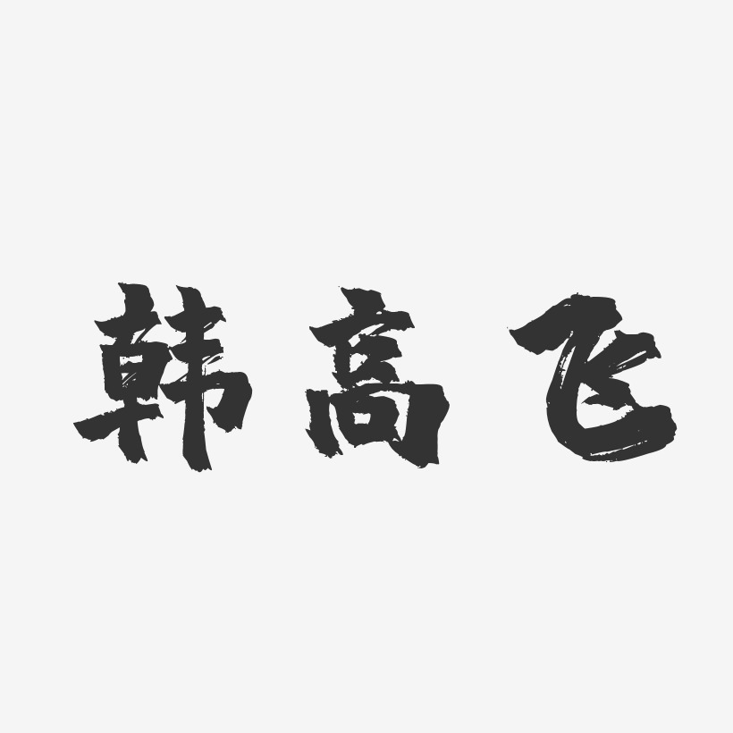 韩高飞-经典雅黑字体个性签名韩高飞-温暖童稚体字体签名设计韩高飞