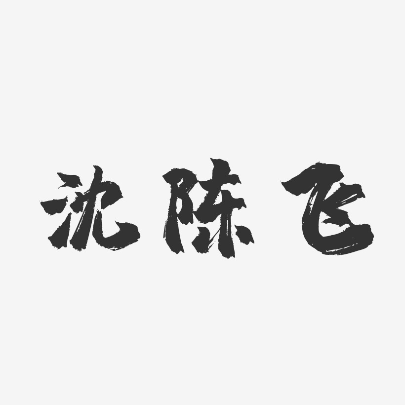 沈陳飛鎮魂手書字體簽名設計