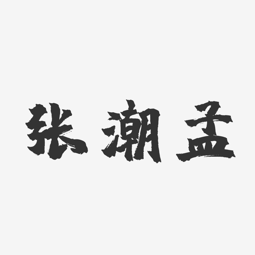 张潮孟-镇魂手书字体签名设计