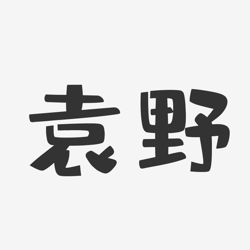 袁野-布丁体字体签名设计