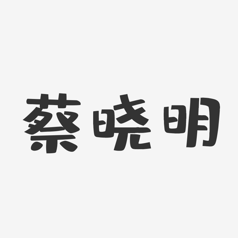 蔡晓明-布丁体字体签名设计