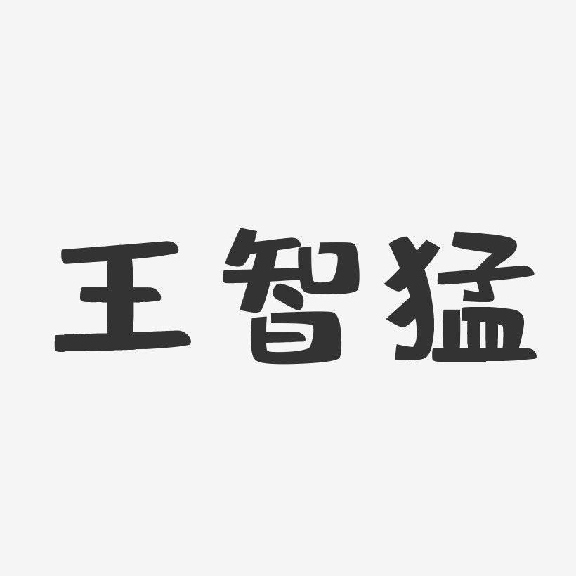 王智猛-布丁体字体艺术签名