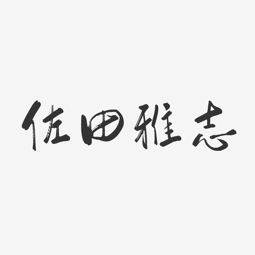 佐田雅志-行云飞白体字体艺术签名