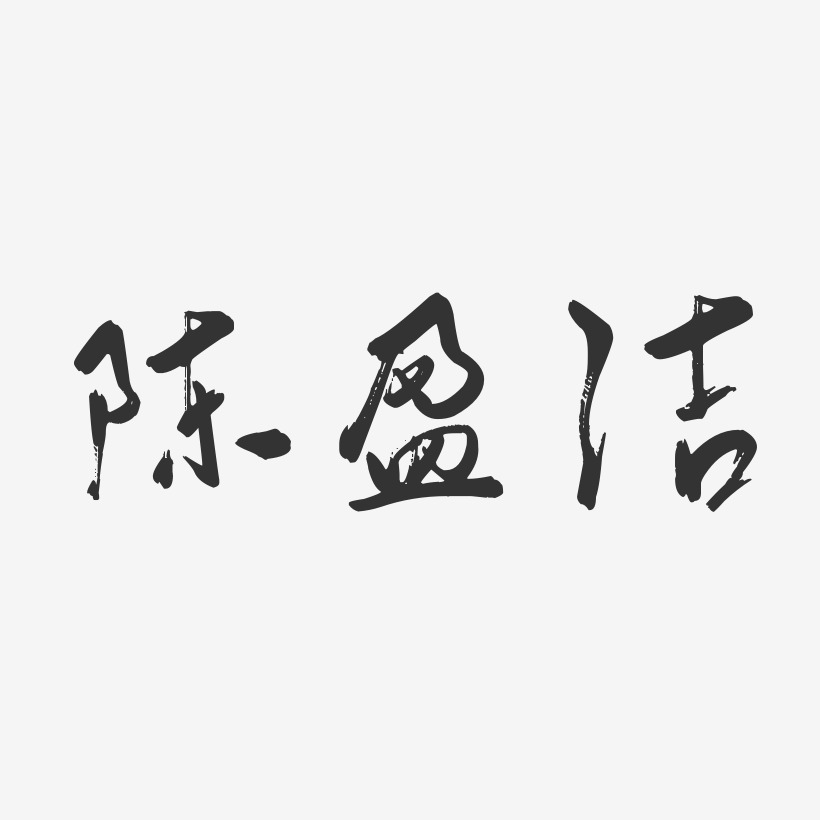 陈盈洁-行云飞白体字体签名设计