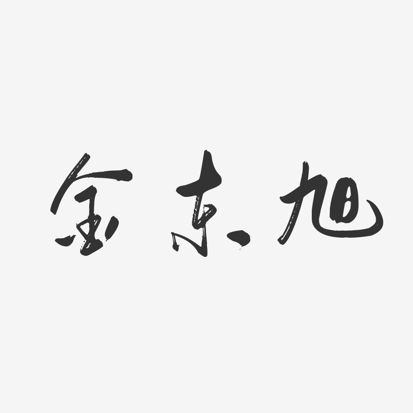 金东旭-行云飞白体字体签名设计
