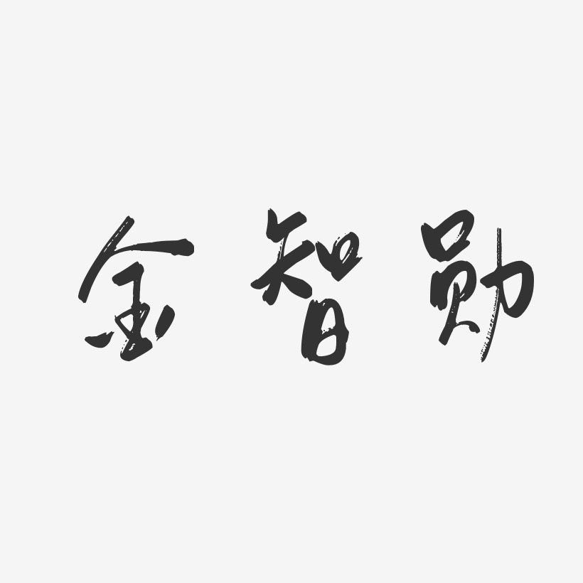 金智勋-行云飞白体字体艺术签名