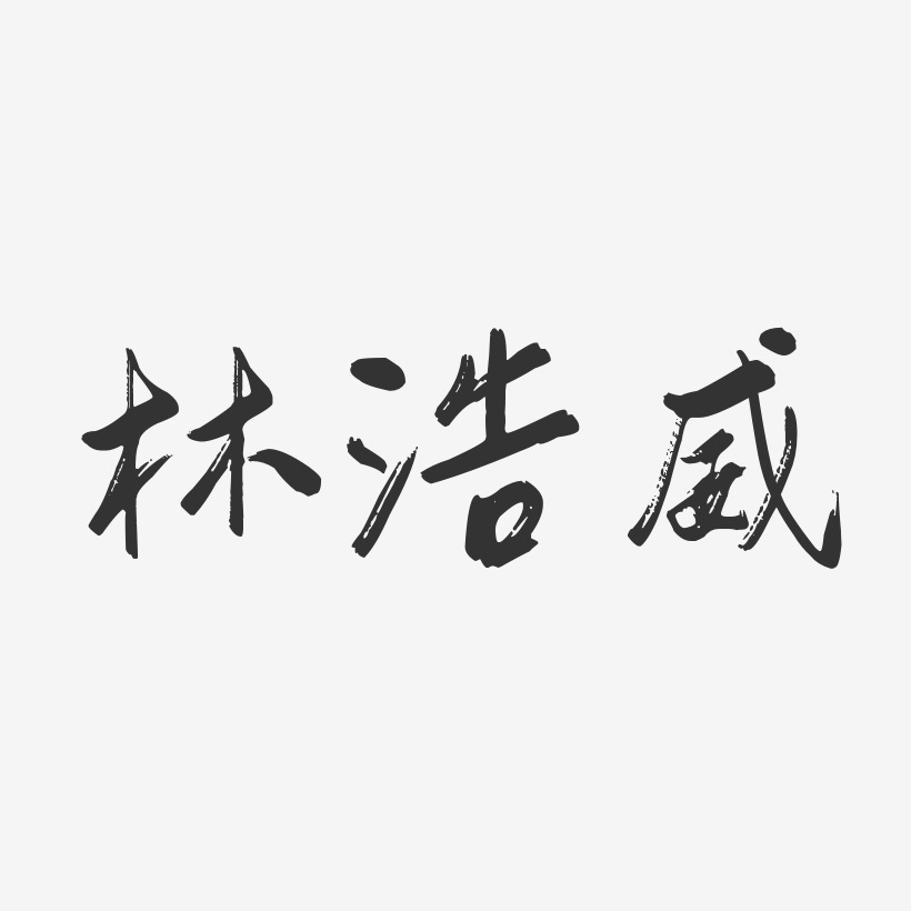 林浩威-行云飞白体字体艺术签名