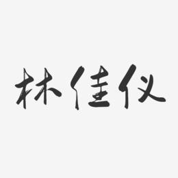 林佳仪-行云飞白体字体签名设计